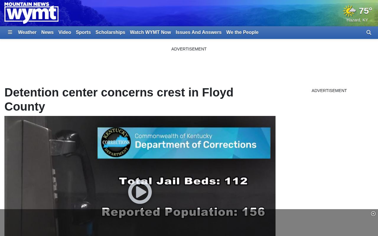 Dated local news coverage of Floyd County Detention Center